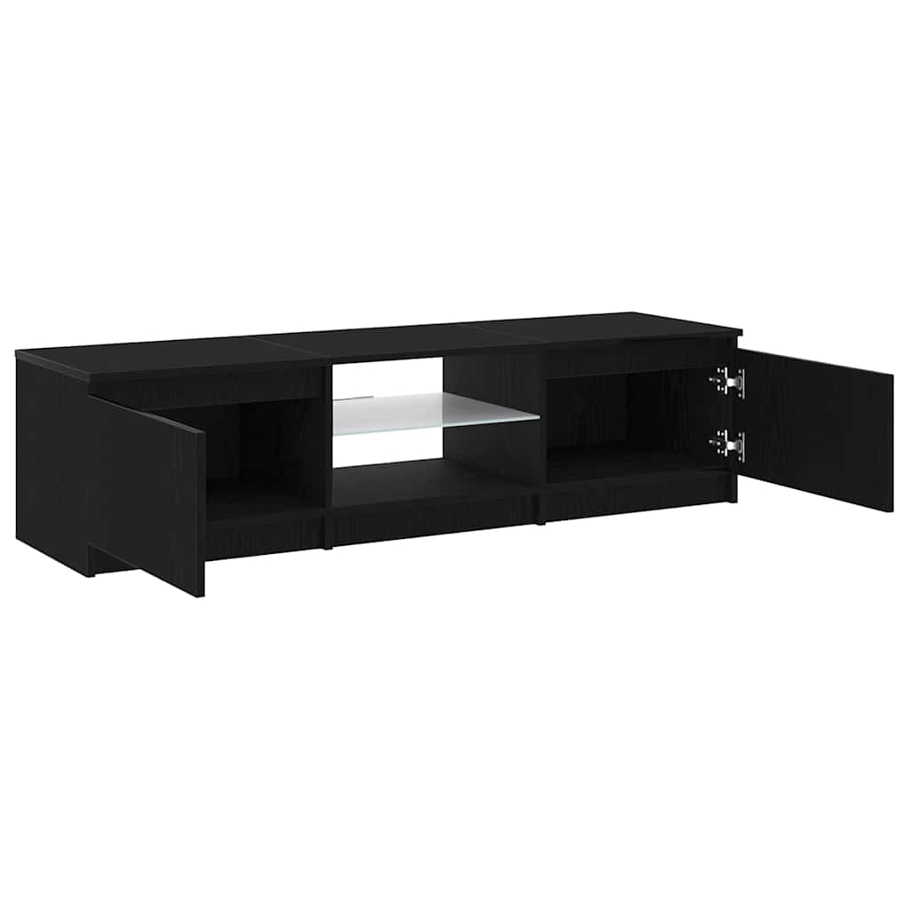 TV ormar Crni hrast 140 x 38,5 x 36 cm Konstruirano drvo