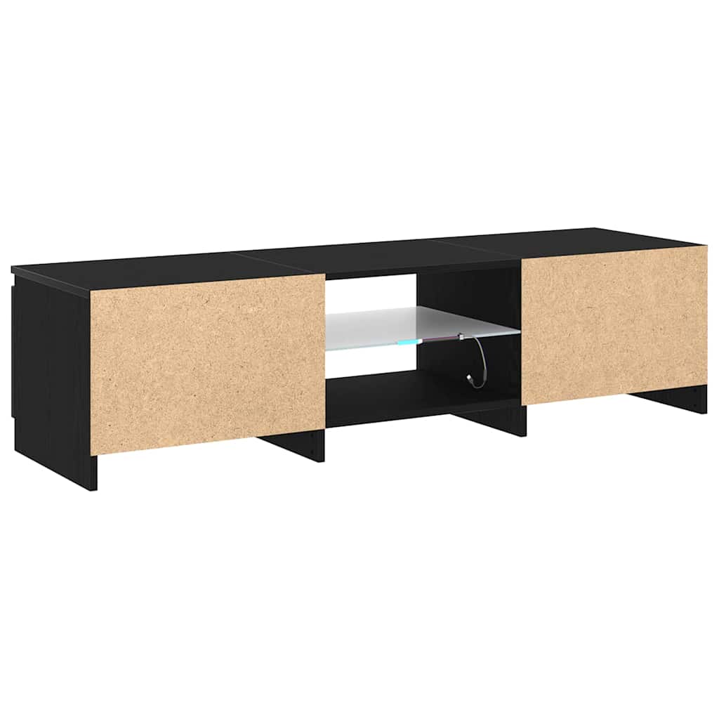 TV ormar Crni hrast 140 x 38,5 x 36 cm Konstruirano drvo