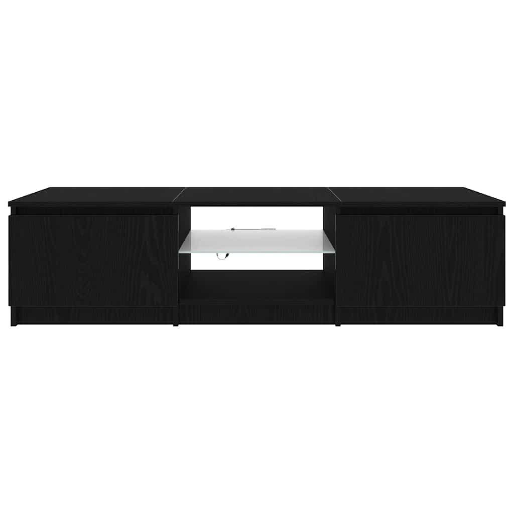 TV ormar Crni hrast 140 x 38,5 x 36 cm Konstruirano drvo