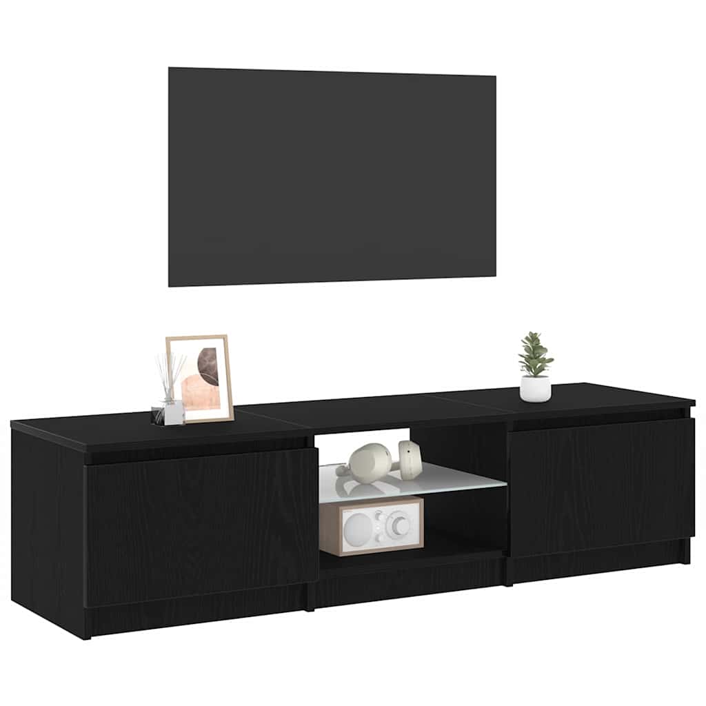 TV ormar Crni hrast 140 x 38,5 x 36 cm Konstruirano drvo