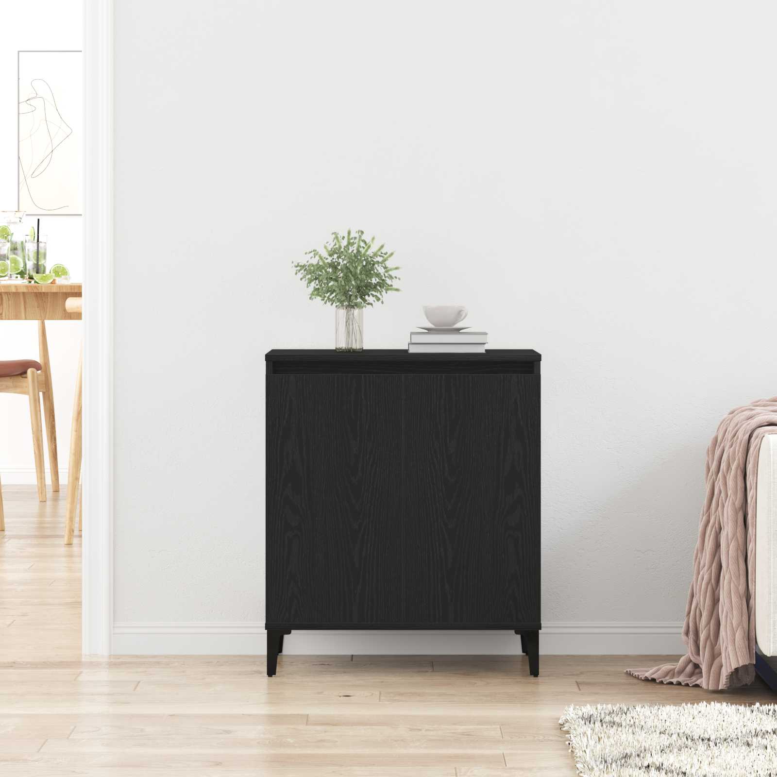 Kreveta Crni hrast 60 x 35 x 70 cm Konstruirano drvo