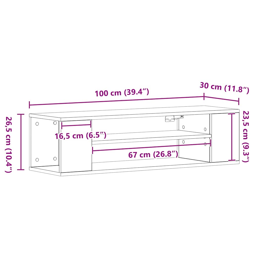 TV ormar artisian oak 100 x 30 x 26,5 cm Konstruirano drvo