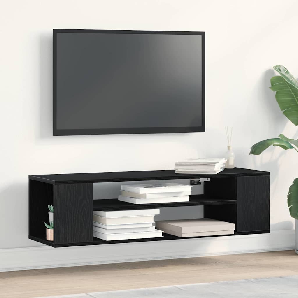TV ormar Crni hrast 100 x 30 x 26,5 cm Konstruirano drvo