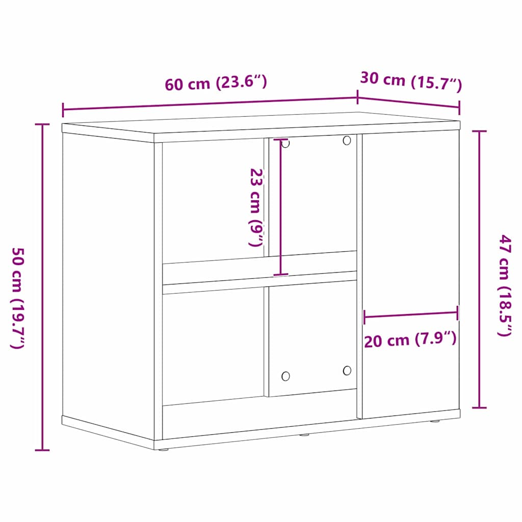 Kreveta s ladicama Crni hrast 60 x 30 x 50 cm Konstruirano drvo