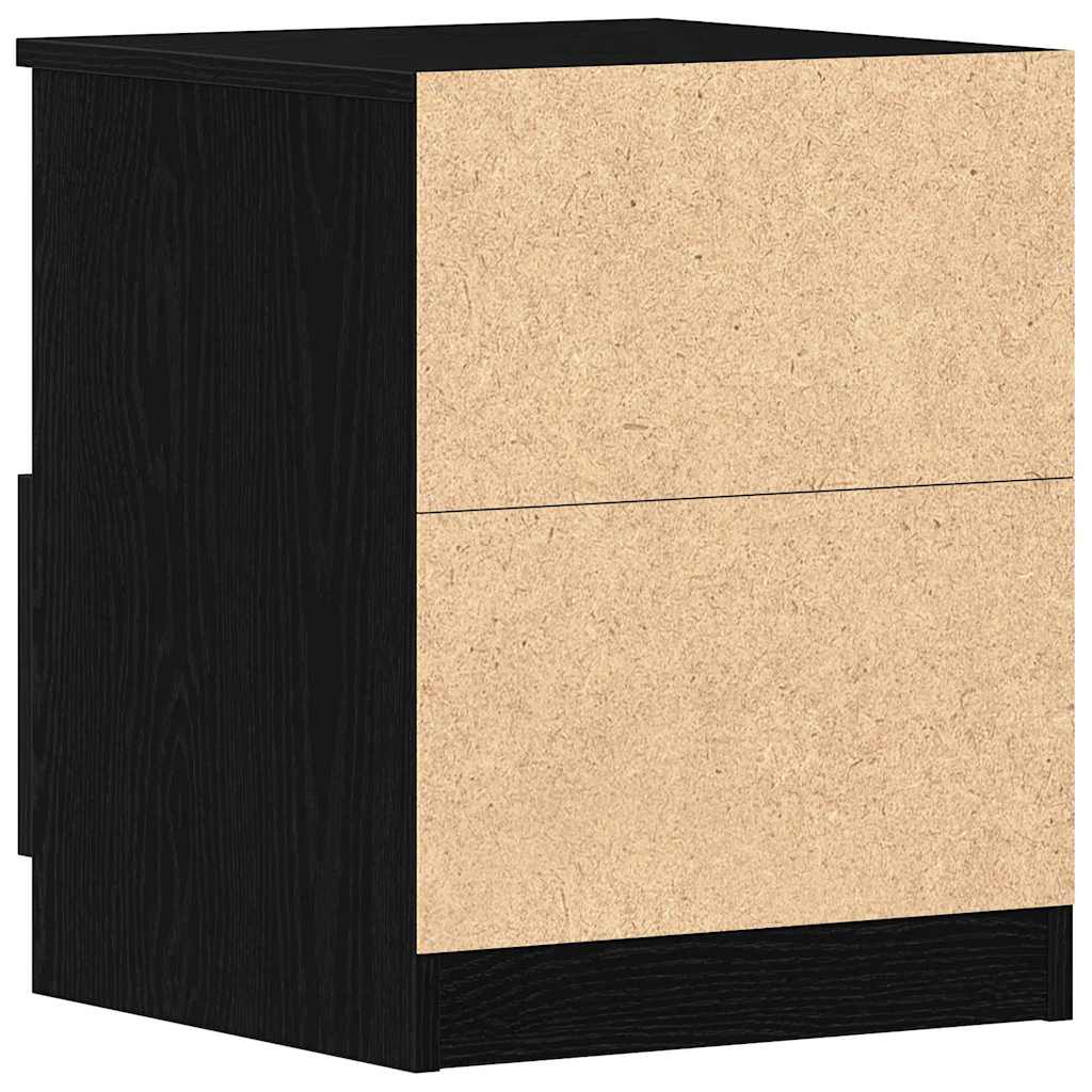 Noćni ormar 2 pcs Crni hrast 40 x 40 x 50 cm Konstruirano drvo