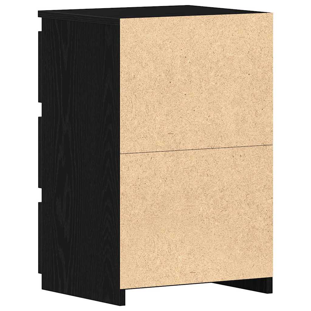 Noćni ormar s ladicama 2 pcs Crni hrast 40 x 35 x 62,5 cm