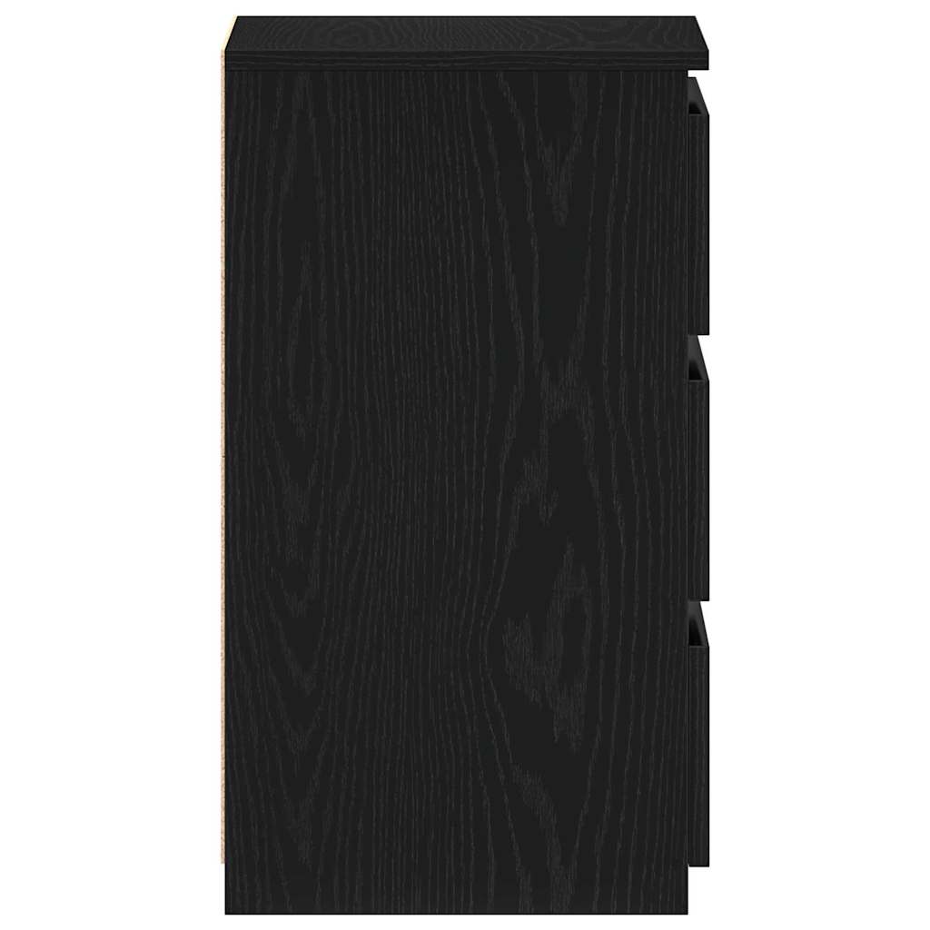 Noćni ormar s ladicama 2 pcs Crni hrast 40 x 35 x 62,5 cm