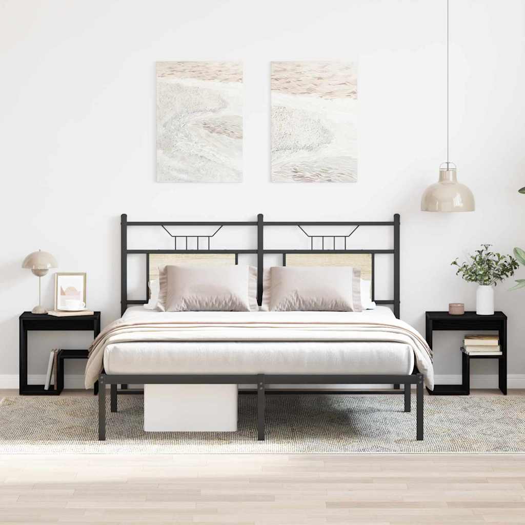 Noćni ormar 2 pcs Crni hrast 40 x 30 x 40 cm Konstruirano drvo