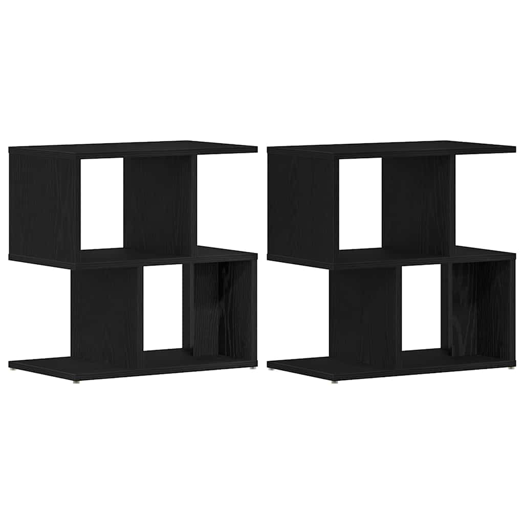 Noćni ormar 2 pcs Crni hrast 50 x 30 x 51,5 cm