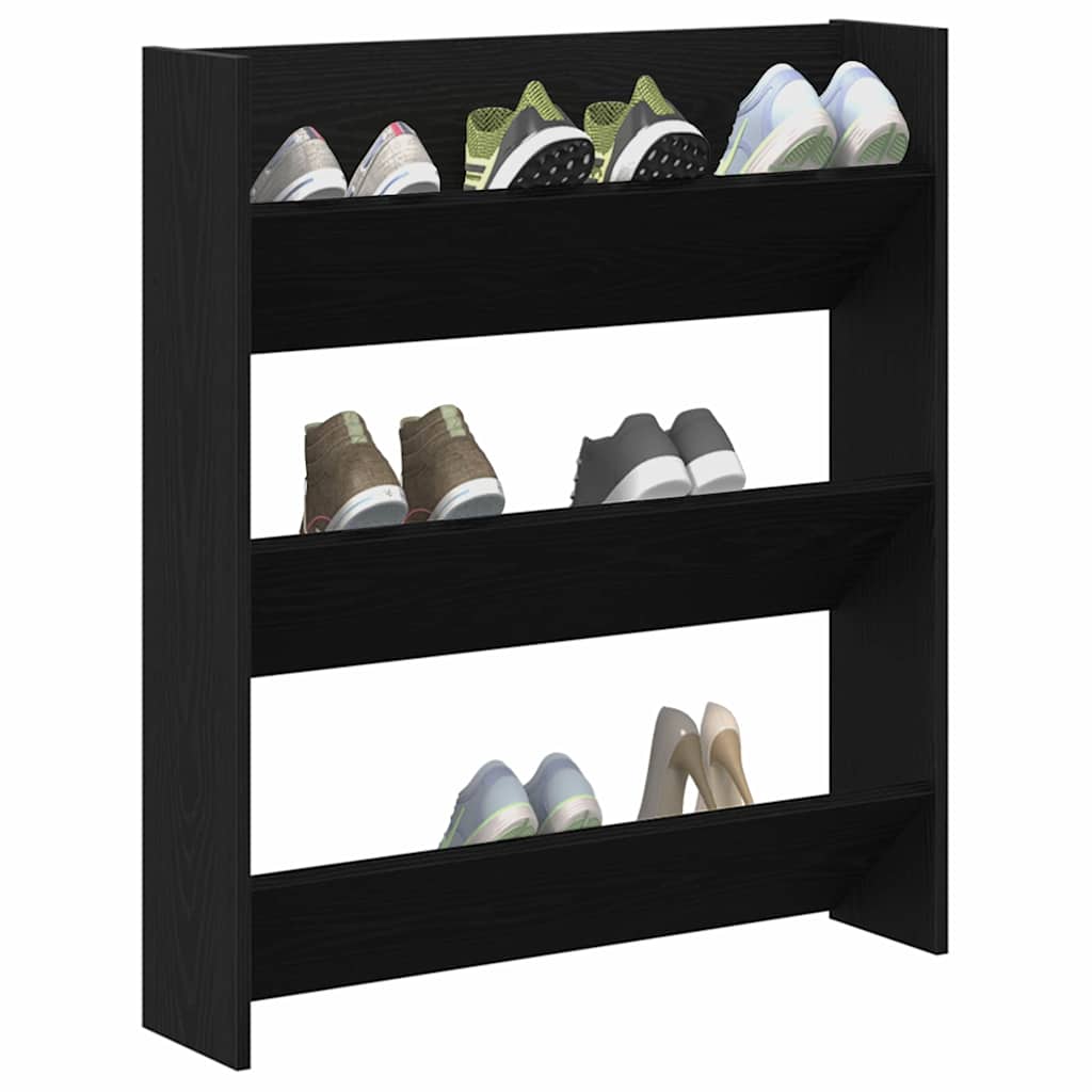 Ormar za cipele Crni hrast 80 x 18 x 90 cm Konstruirano drvo