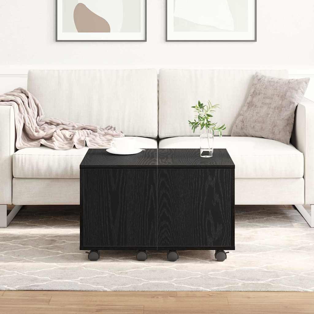 Kava Stol Crni hrast 60 x 60 x 38 cm Konstruirano drvo