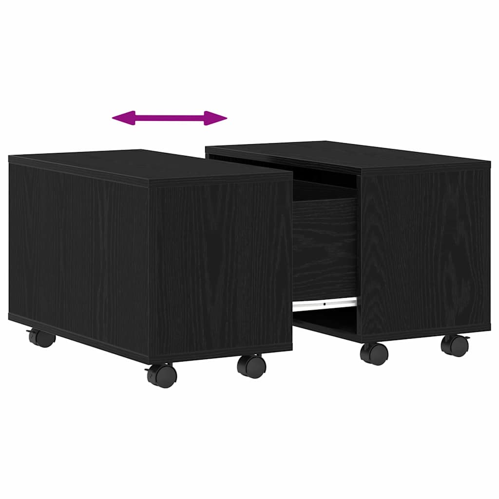 Kava Stol Crni hrast 60 x 60 x 38 cm Konstruirano drvo