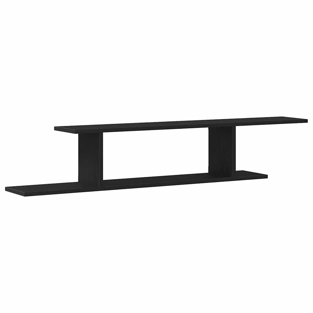 Polica za TV koja se montira na zid Crni hrast 125 x 18 x 23 cm