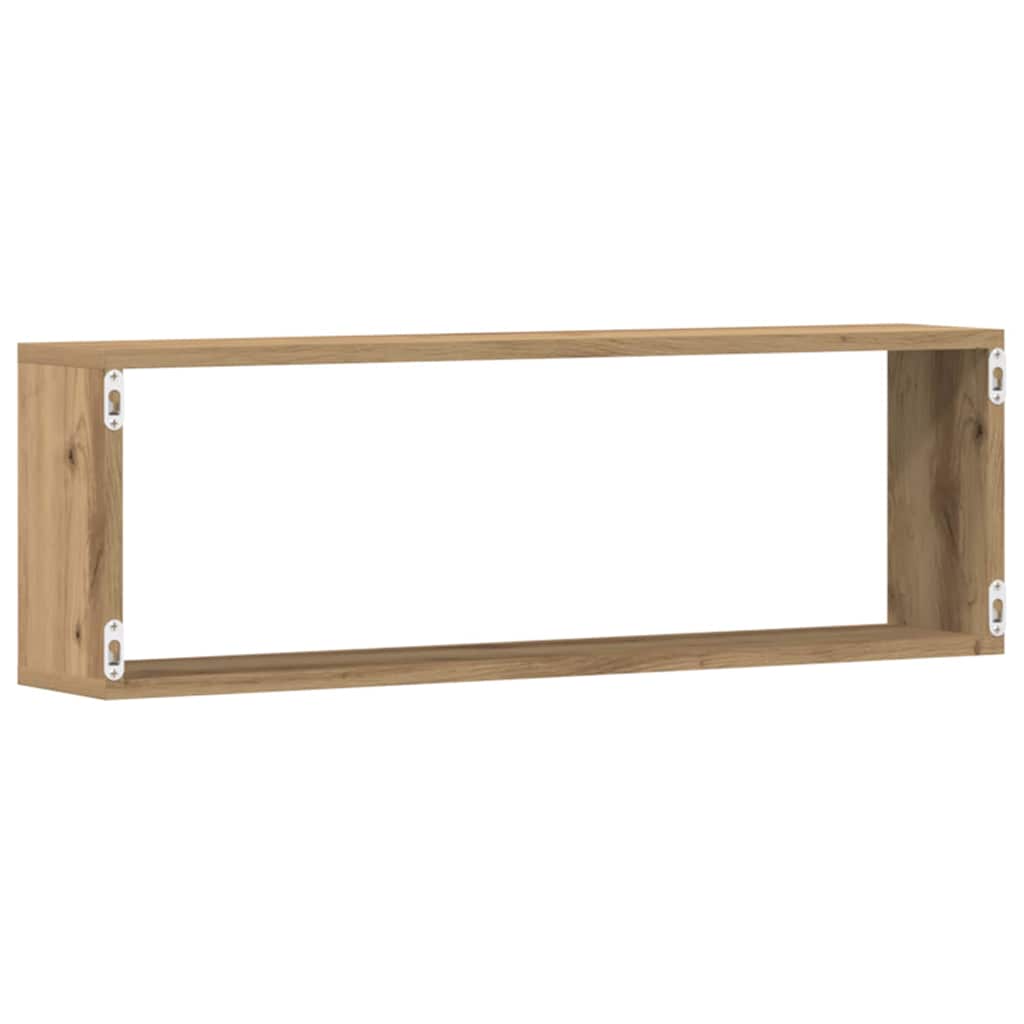 Police na zidu 4 pcs Umjetnička hrastovina 80 x 15 x 26 cm