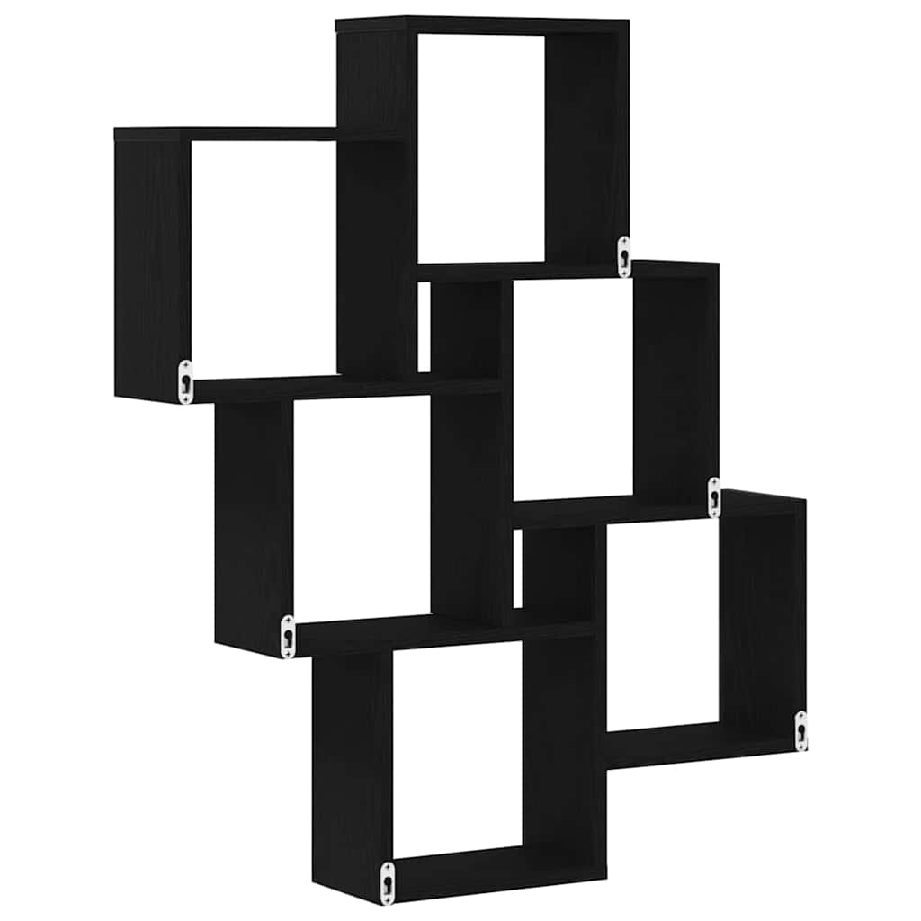 Polica na zidu Crni hrast 78 x 15 x 93 cm Konstruirano drvo