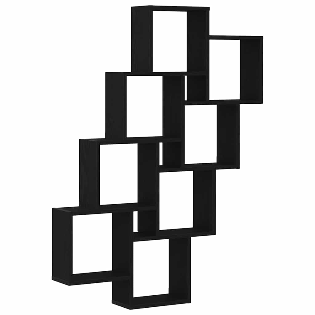 Polica na zidu Crni hrast 90 x 15 x 119,5 cm Konstruirano drvo
