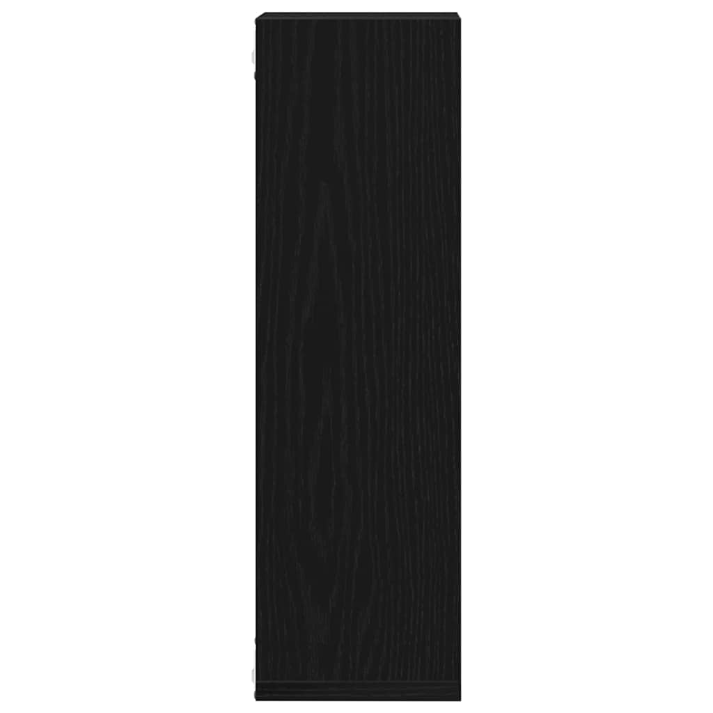 Polica na zidu s policom Zidne 2 pcs Crni hrast 50 x 15 x 85 cm