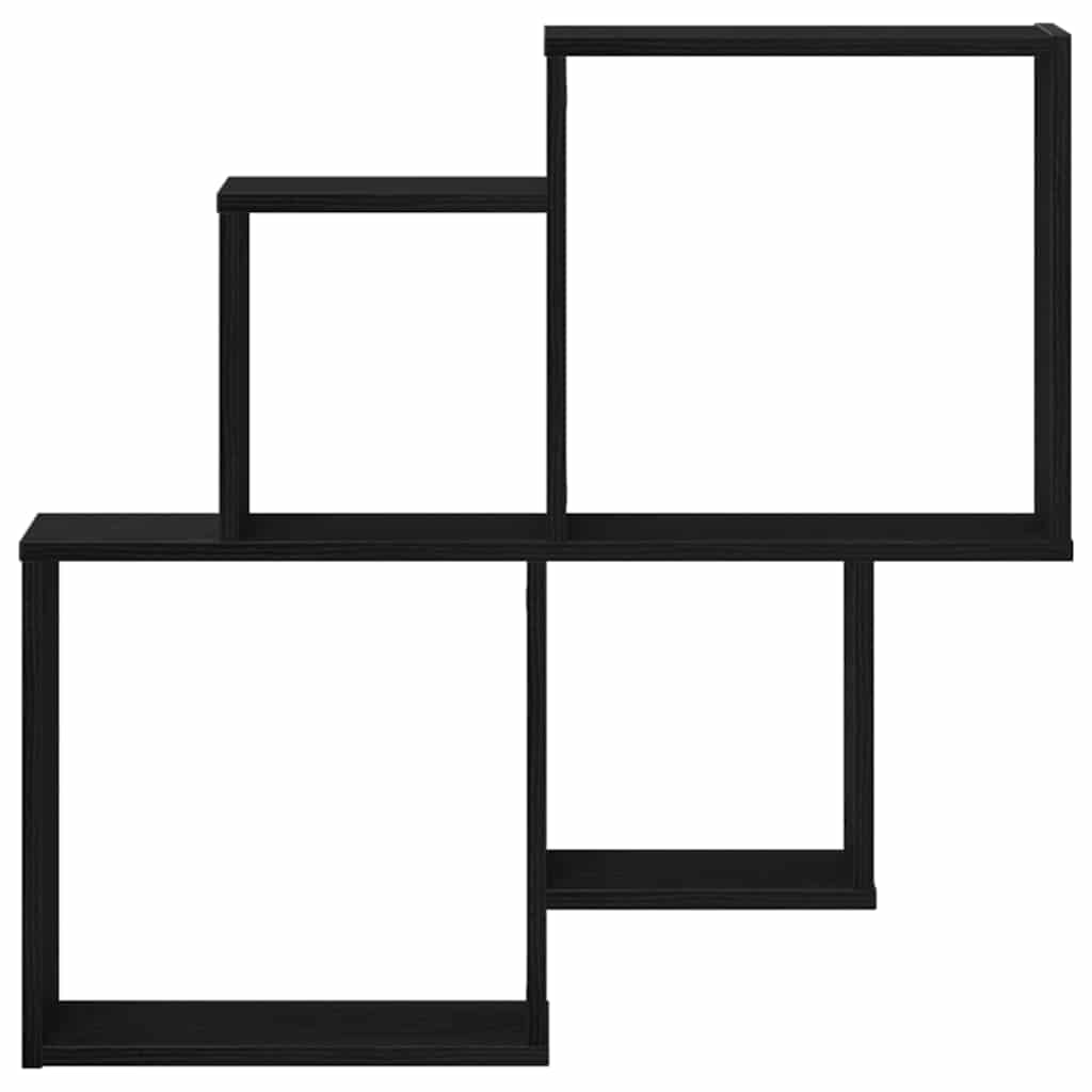 Polica na zidu Crni hrast 80 x 15 x 78,5 cm Konstruirano drvo