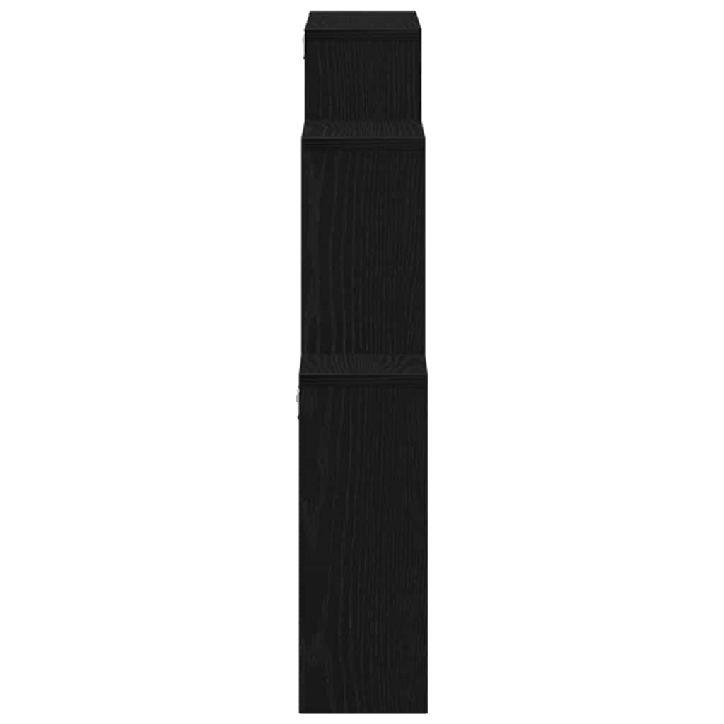 Polica na zidu Crni hrast 80 x 15 x 78,5 cm Konstruirano drvo