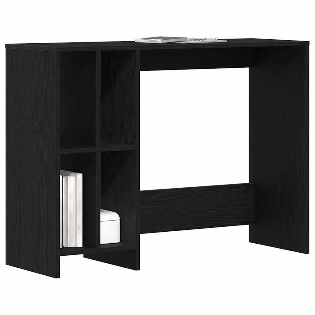 Stol s policom Crni hrast 102,5 x 35 x 75 cm Konstruirano drvo