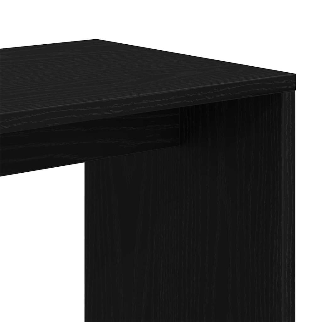 Stol za slaganje 3 pcs Crni hrast Konstruirano drvo