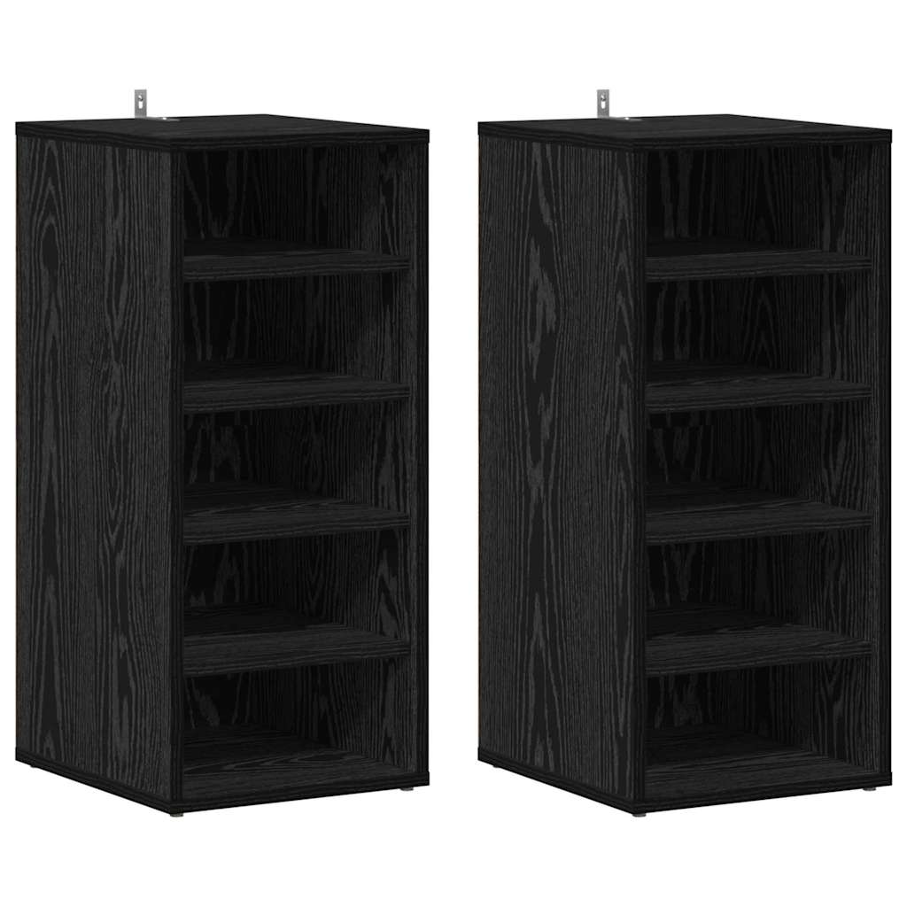 Ormar za cipele s policom 2 pcs Crni hrast 32 x 35 x 70 cm