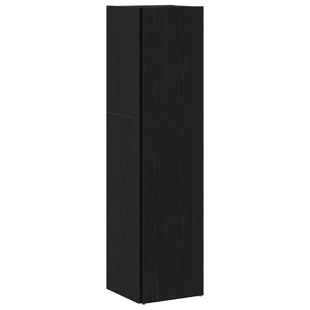 Kutne police Crni hrast 33 x 33 x 132 cm Konstruirano drvo
