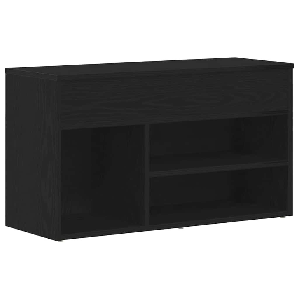 Klupa za cipele Crni hrast 80 x 30 x 45 cm Konstruirano drvo