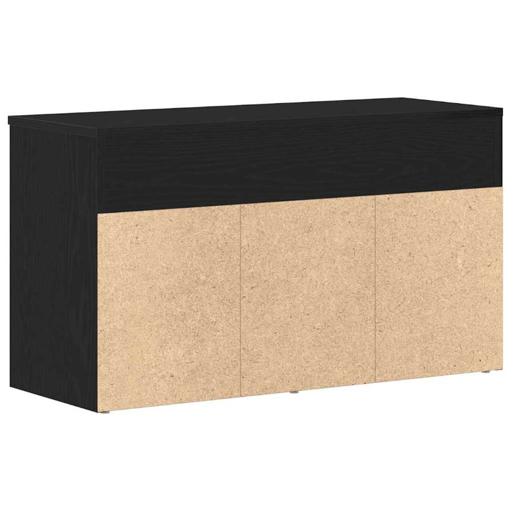 Klupa za cipele Crni hrast 80 x 30 x 45 cm Konstruirano drvo