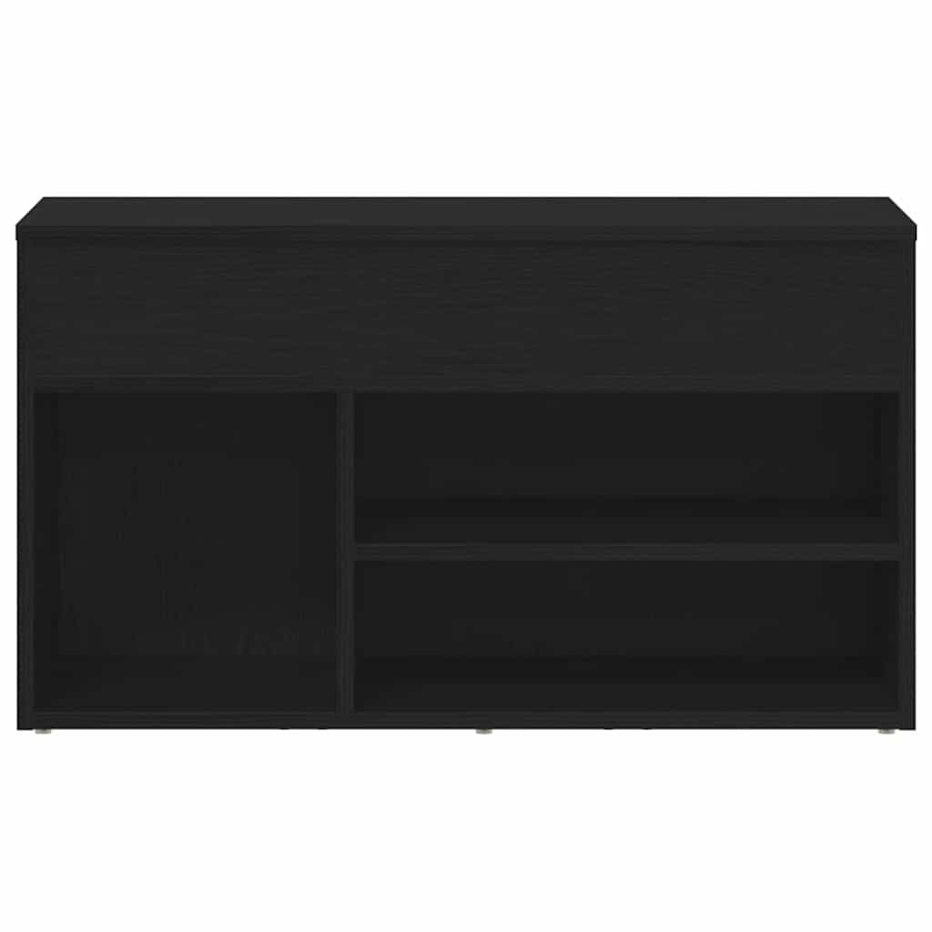 Klupa za cipele Crni hrast 80 x 30 x 45 cm Konstruirano drvo