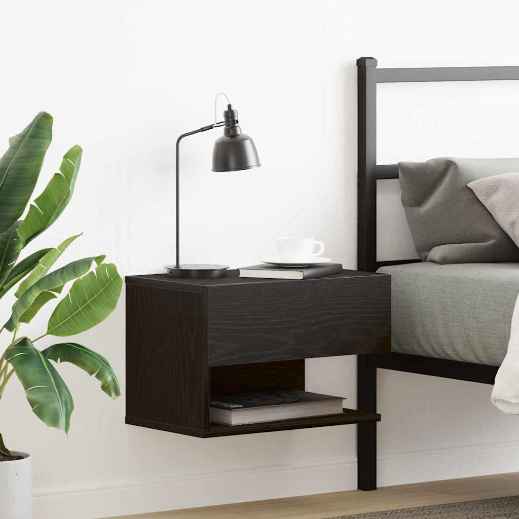 Noćni ormar Crni hrast 46 x 30 x 30 cm Konstruirano drvo