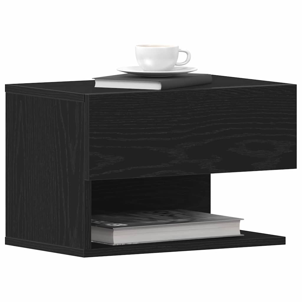 Noćni ormar Crni hrast 46 x 30 x 30 cm Konstruirano drvo