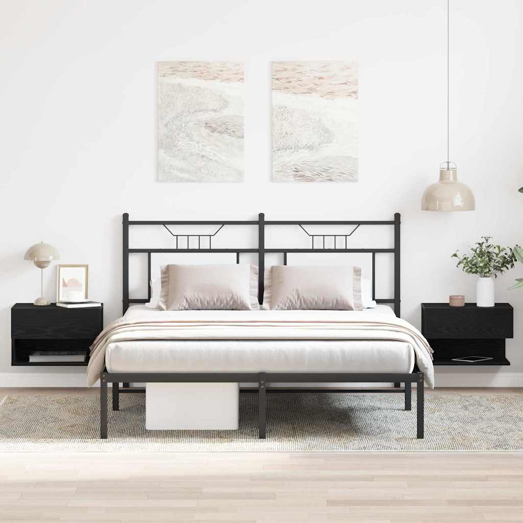 Noćni ormar 2 pcs Crni hrast 46 x 30 x 30 cm Konstruirano drvo
