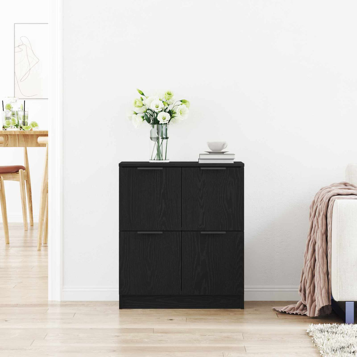 Kreveta Crni hrast 60 x 30 x 70 cm Konstruirano drvo