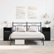 Noćni ormar 2 pcs Crni hrast 40 x 35 x 65 cm Konstruirano drvo