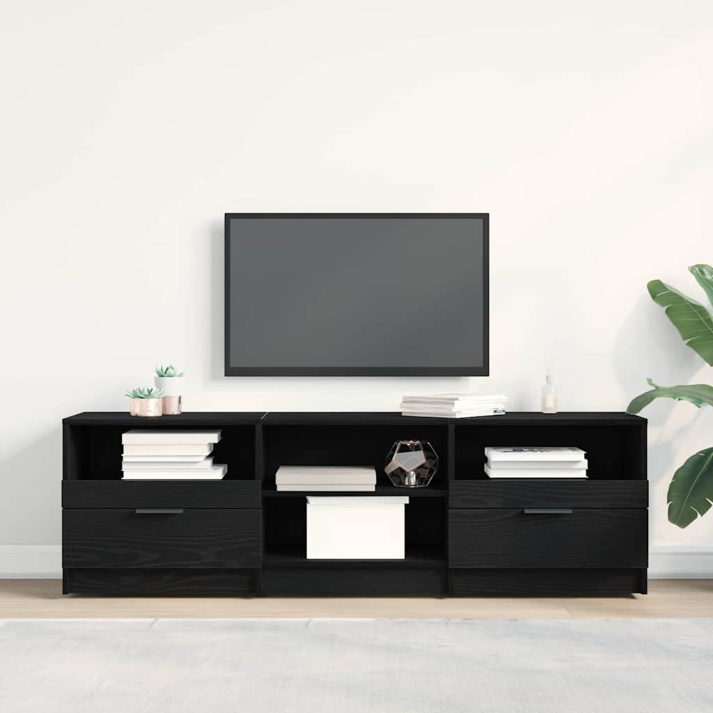 TV ormar Crni hrast 150 x 33,5 x 45 cm Konstruirano drvo
