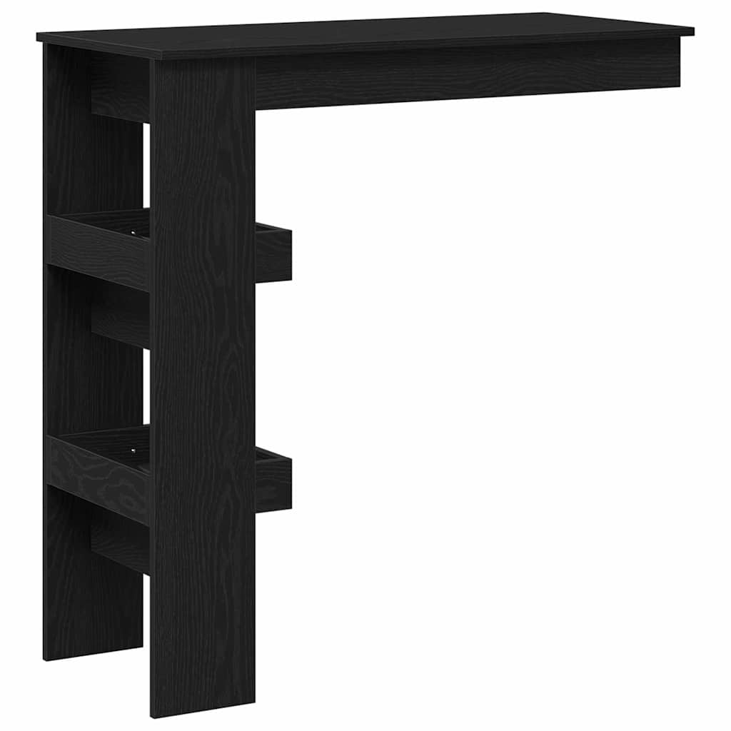 Barski Stol za Zid s policom Crni hrast 102 x 45 x 103,5 cm