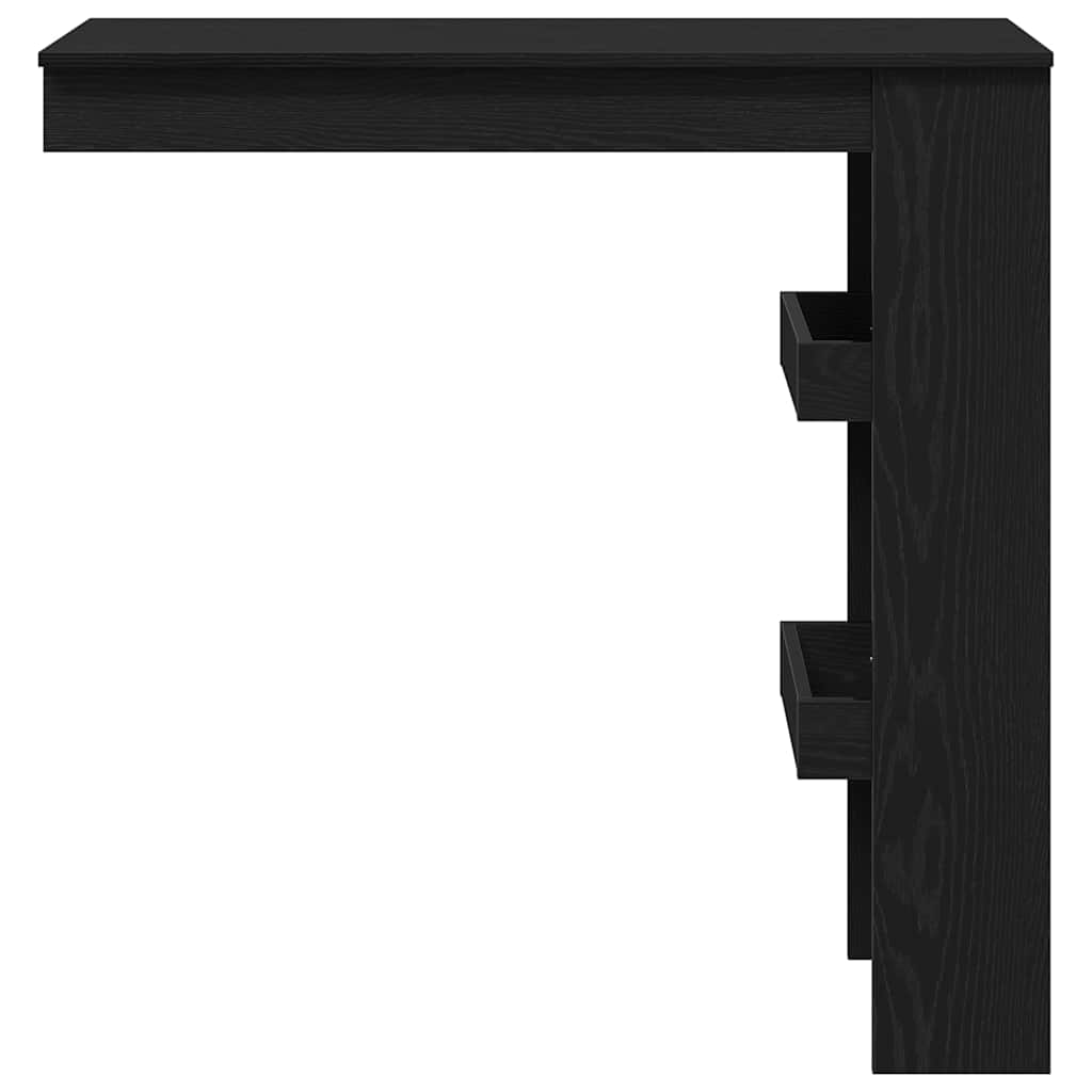 Barski Stol za Zid s policom Crni hrast 102 x 45 x 103,5 cm