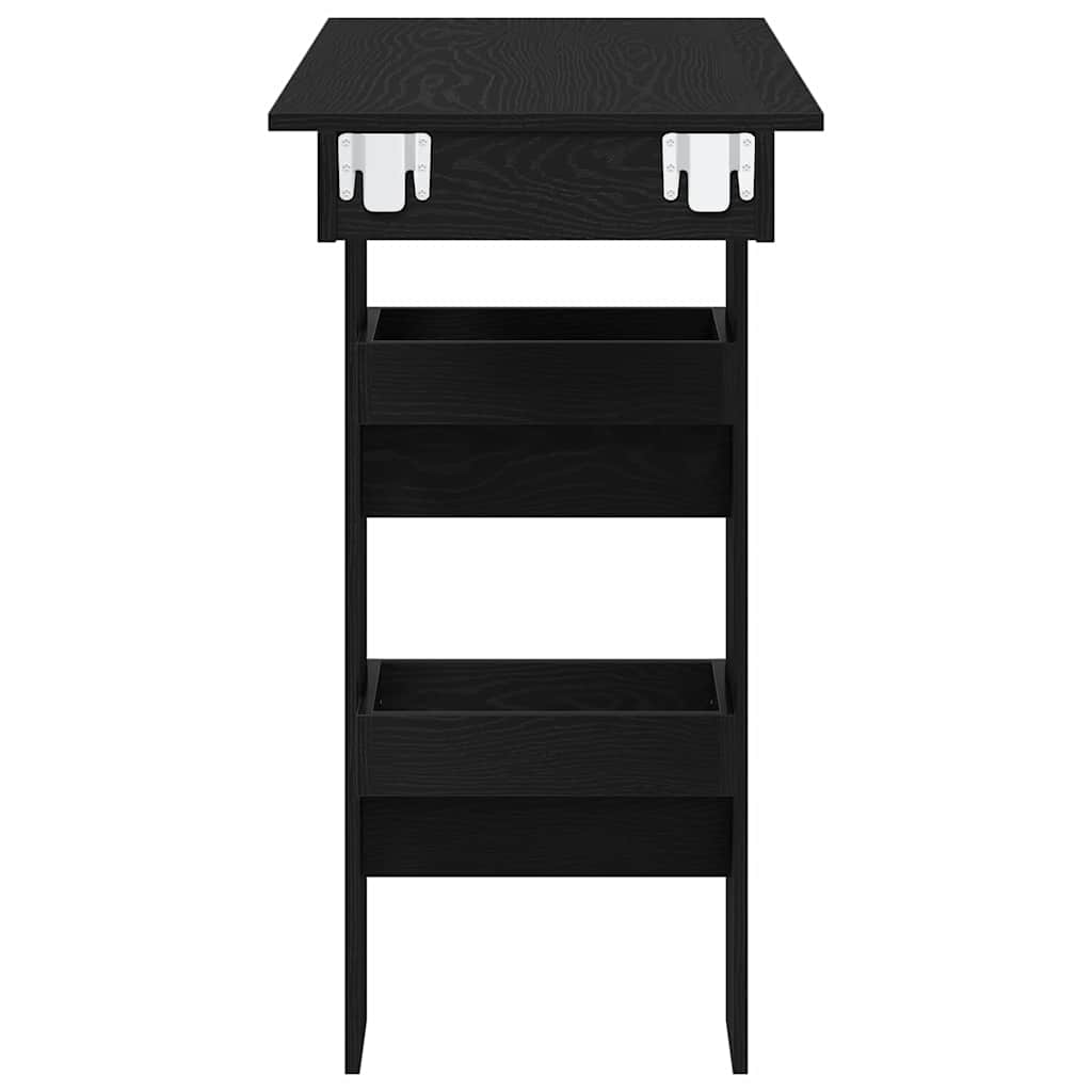 Barski Stol za Zid s policom Crni hrast 102 x 45 x 103,5 cm