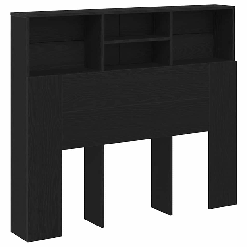 Glava kreveta s ormarićem Zidne Crni hrast 120 x 19 x 103,5 cm