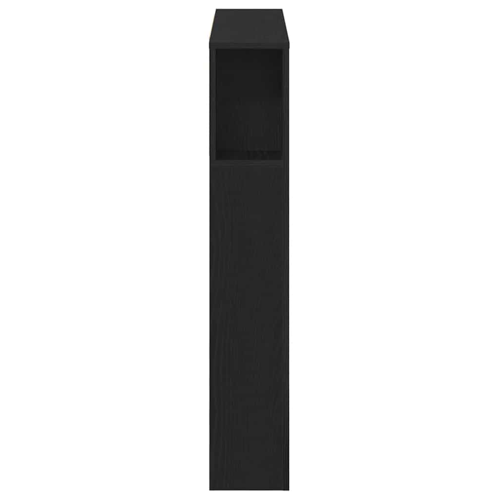 Glava kreveta s ormarićem Crni hrast 200 x 18,5 x 102,5 cm