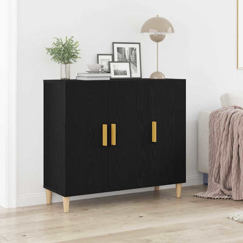 Kreveta Crni hrast 90 x 34 x 80 cm Konstruirano drvo