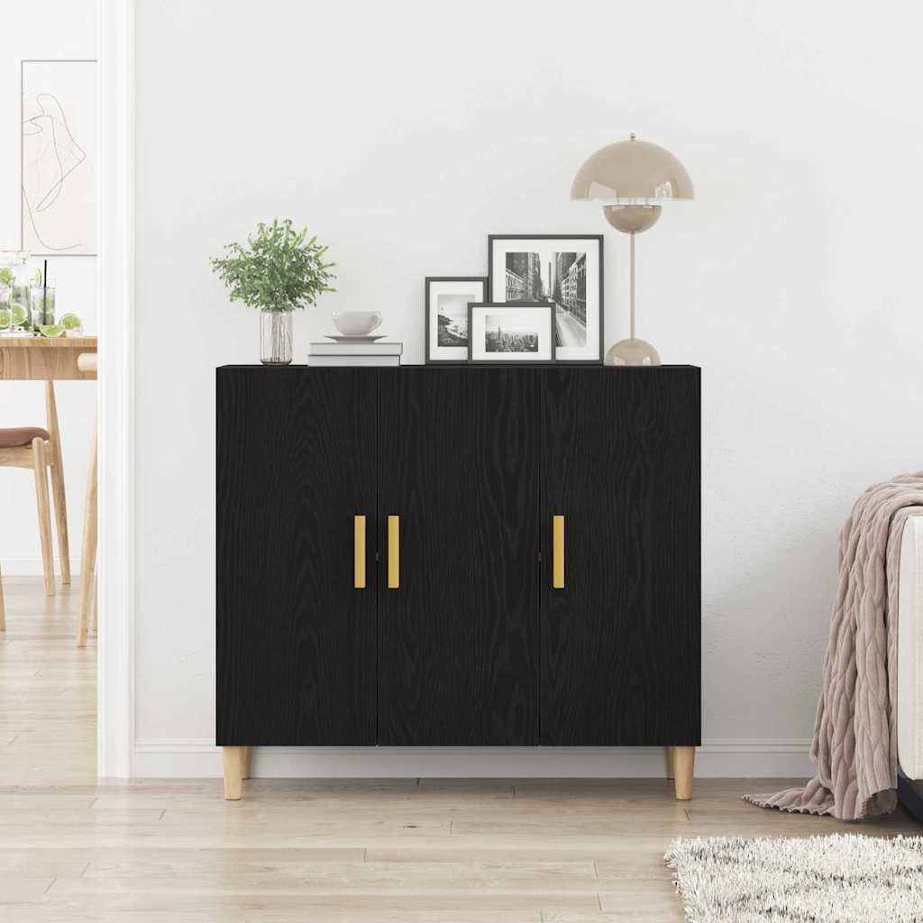 Kreveta Crni hrast 90 x 34 x 80 cm Konstruirano drvo
