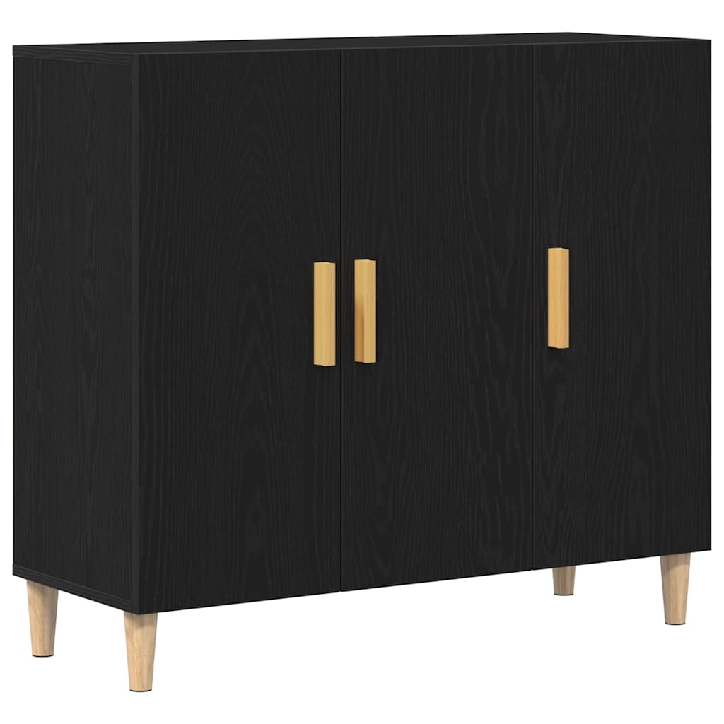 Kreveta Crni hrast 90 x 34 x 80 cm Konstruirano drvo