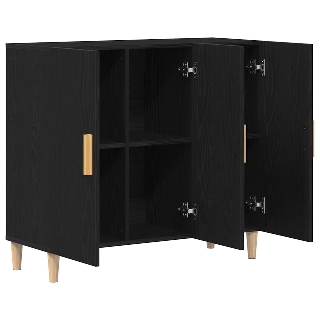 Kreveta Crni hrast 90 x 34 x 80 cm Konstruirano drvo
