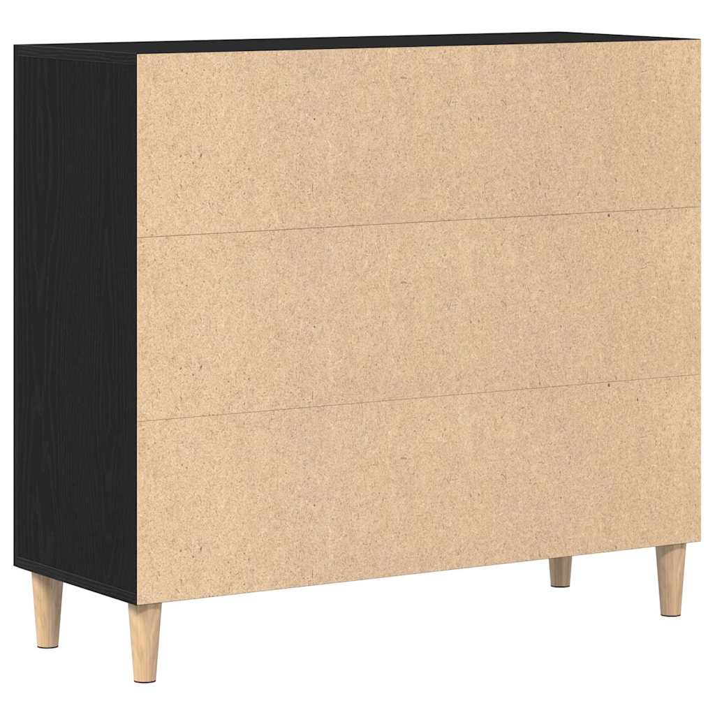 Kreveta Crni hrast 90 x 34 x 80 cm Konstruirano drvo