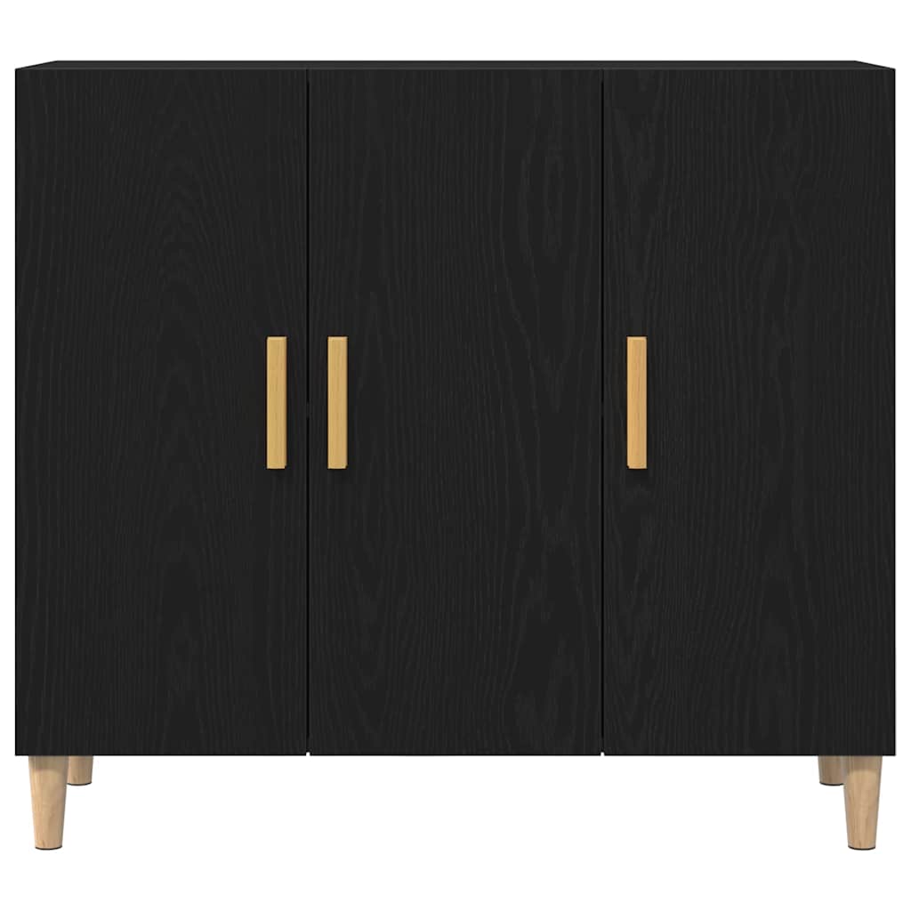 Kreveta Crni hrast 90 x 34 x 80 cm Konstruirano drvo