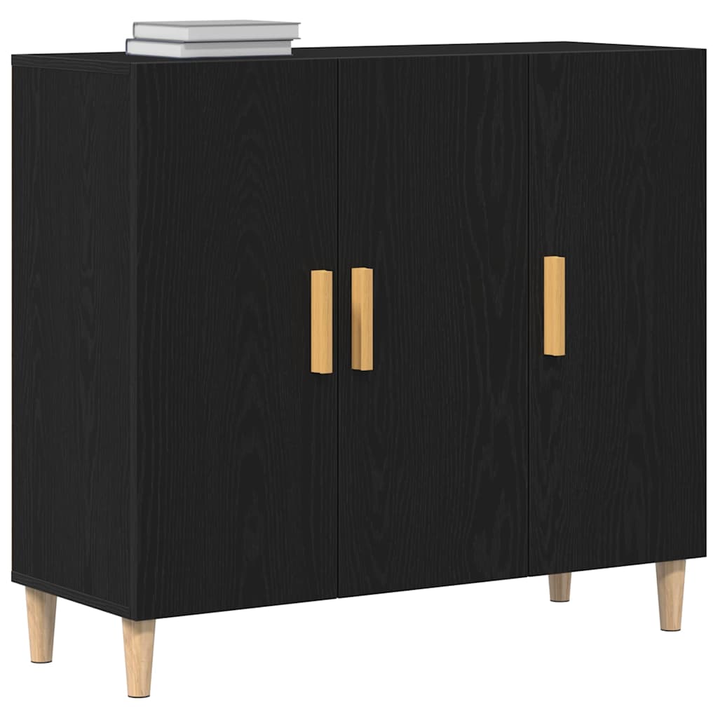 Kreveta Crni hrast 90 x 34 x 80 cm Konstruirano drvo