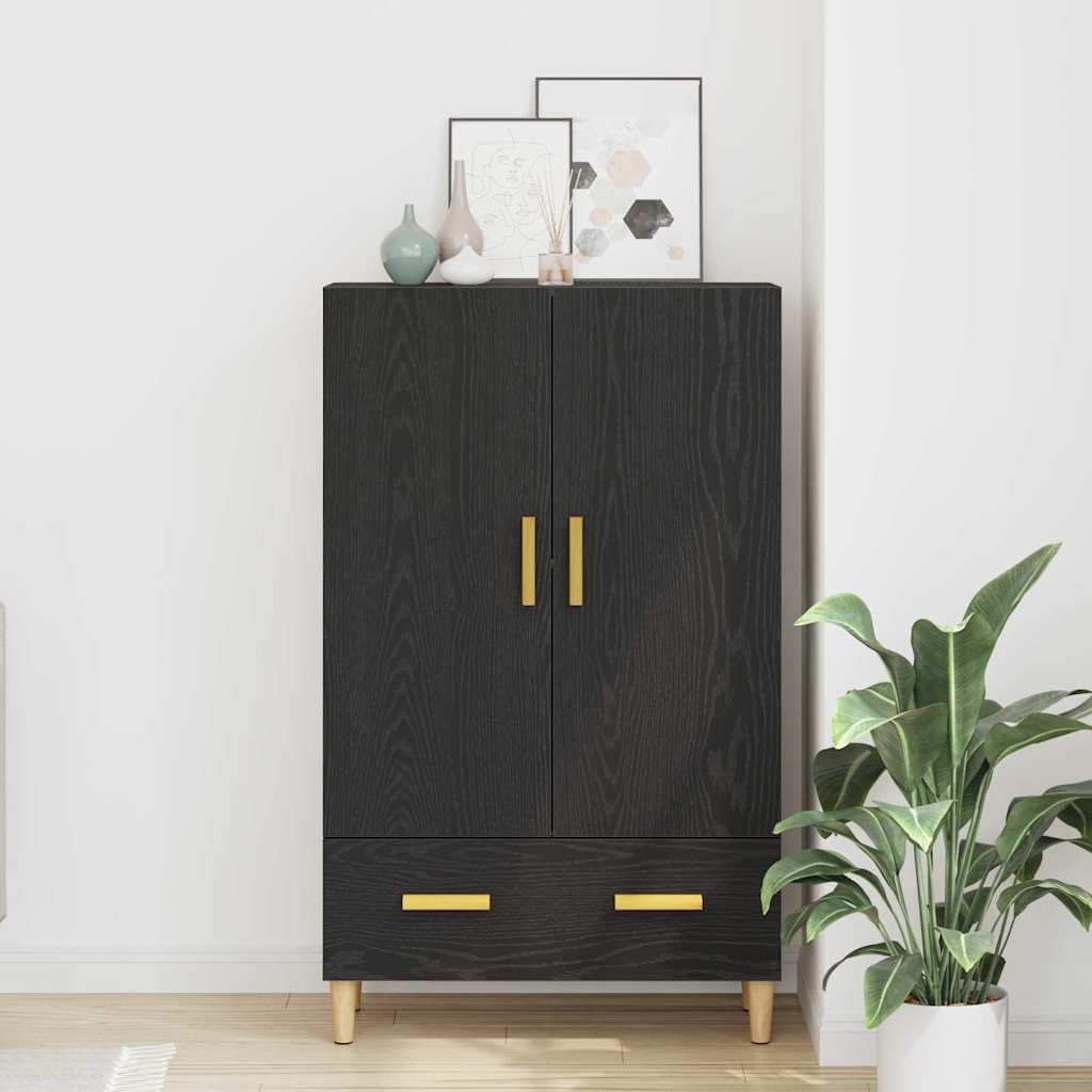 Highboard Crni hrast 70 x 31 x 115 cm Konstruirano drvo