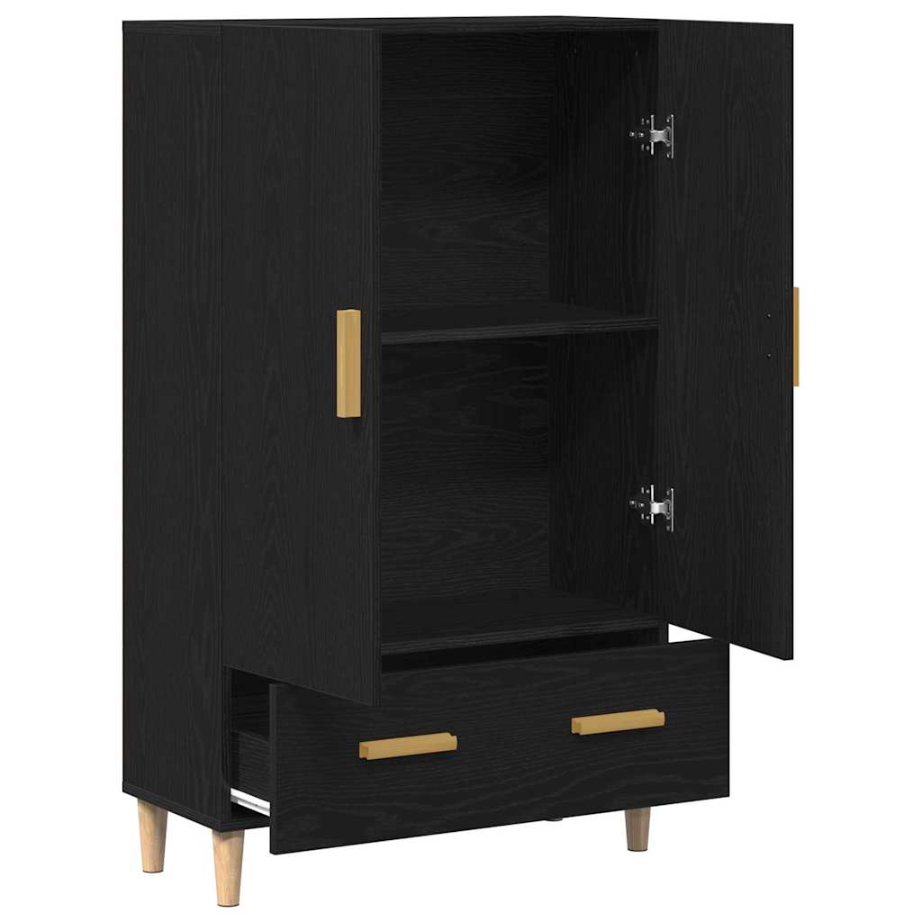 Highboard Crni hrast 70 x 31 x 115 cm Konstruirano drvo